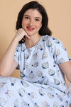 Zivame Knit Poly Mid Length Nightwear - Orchid Tint — thumbnail 5